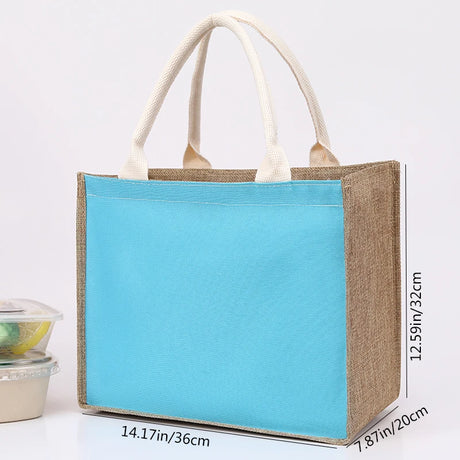 |ノベルティ用品 |リネン風マチ幅広ファスナー付きバック | 32×22c