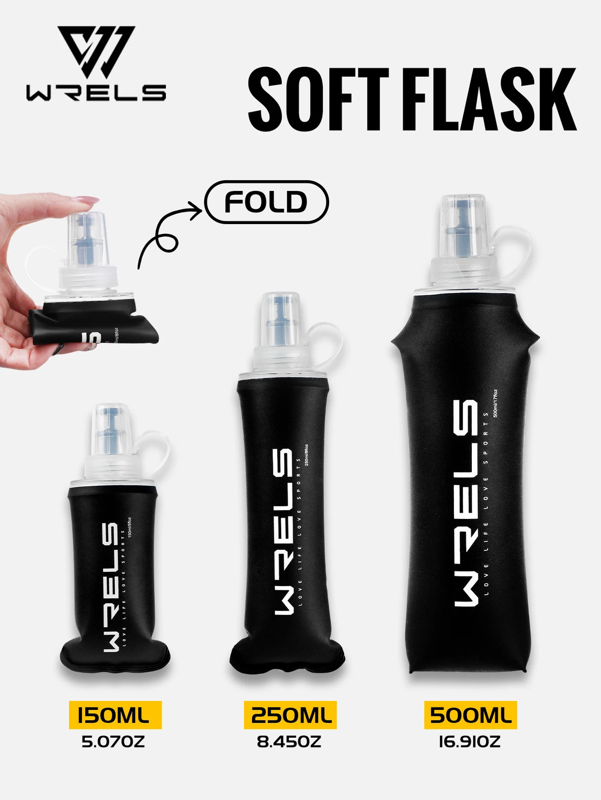 |イベント・ノベルティ用品 | 折りたたみ式ソフトウォーターボトル | 150ml/250ml/500ml