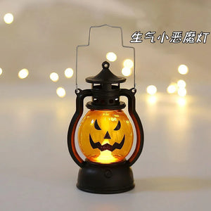 イベント・ハロウィングッズ｜レトロLEDライト ポータブルキャンドルランタン型(12.6c)