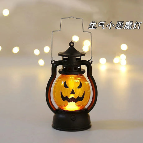 イベント・ハロウィングッズ｜レトロLEDライト ポータブルキャンドルランタン型(12.6c)