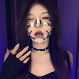 イベント・ハロウィングッズ｜サイバーパンクマスク風 メタルマスク