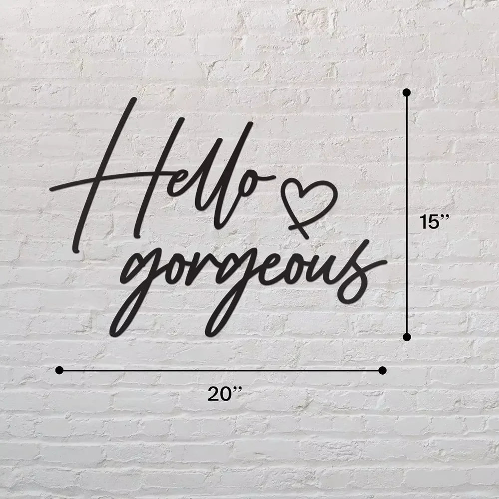Hello Gorgeous メタルウォールデコレーション