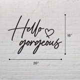 Hello Gorgeous メタルウォールデコレーション