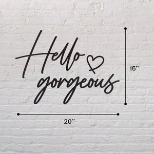 Hello Gorgeous メタルウォールデコレーション