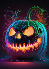 イベント・ハロウィングッズ｜ネオンパンプキンキャンバスアート