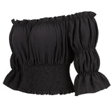 イベント・ハロウィングッズ｜シャーリングオフショルダートップス (XS～XXXL)