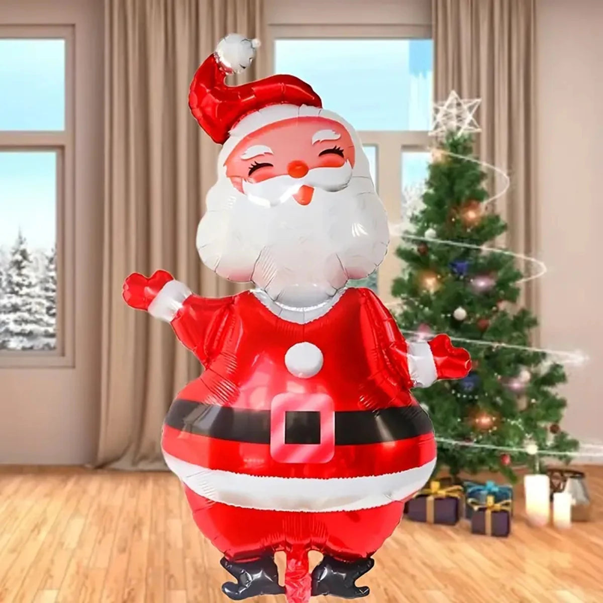 イベント・クリスマス装飾｜サンタアルミフィルムバルーン2個セット