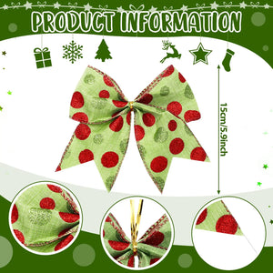 イベント・クリスマス装飾｜水玉リボン飾り 8個セット