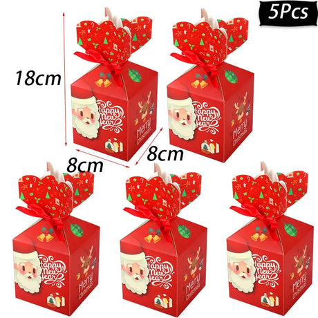 イベント・クリスマス装飾｜手さげ型・ボックス型 ギフト用バックセット(4pcs/5pcs)