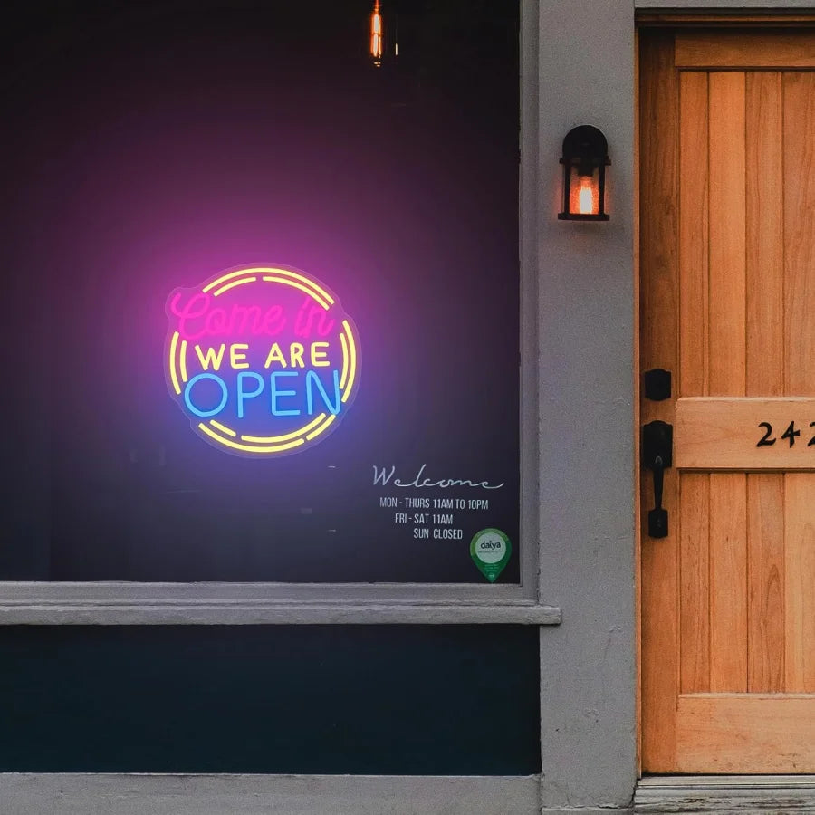 Come In! We Are Open　LEDネオンサイン（ネオン看板）