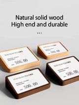 無垢材テーブルカードホルダー・縦型プライスボード