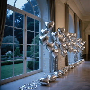 赤いハート型ホイルバルーン 5/10/20個セット