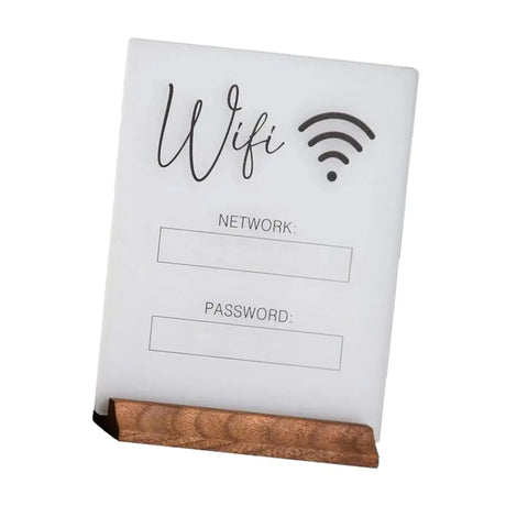 再利用可能なWiFiパスワードサインホルダー