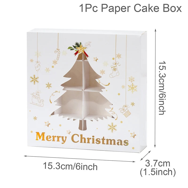 イベント・クリスマス装飾｜紙製クリスマス柄ギフトボックス