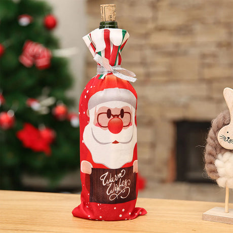 イベント・クリスマス装飾｜ギフト用ワインボトルカバー サンタ＆雪だるま