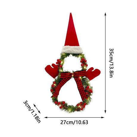 【イベント・クリスマス装飾】赤いベリーの玄関用クリスマスリース