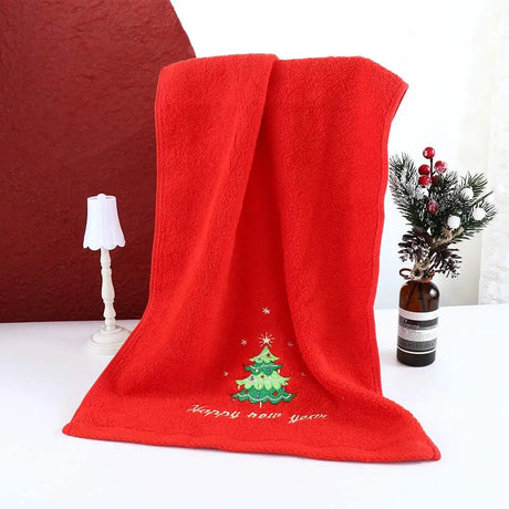 イベント・クリスマスグッズ｜クリスマス刺しゅう入りフェイスタオル(34×74cm)