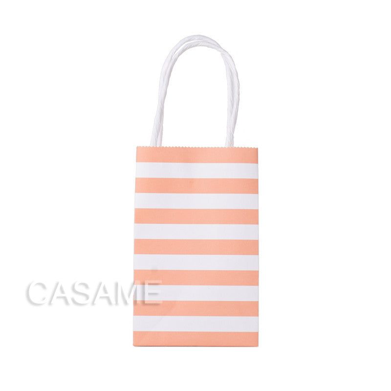 |ノベルティ用品 | ストライプ柄ミニギフトバッグ 10個セット | 7.5×12×5㎝
