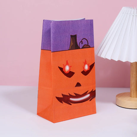 【イベント・ハロウィングッズ】クラフト紙ギフトバッグ 12枚セット