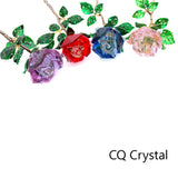 クリスタルローズガラスペーパーウェイトギフト