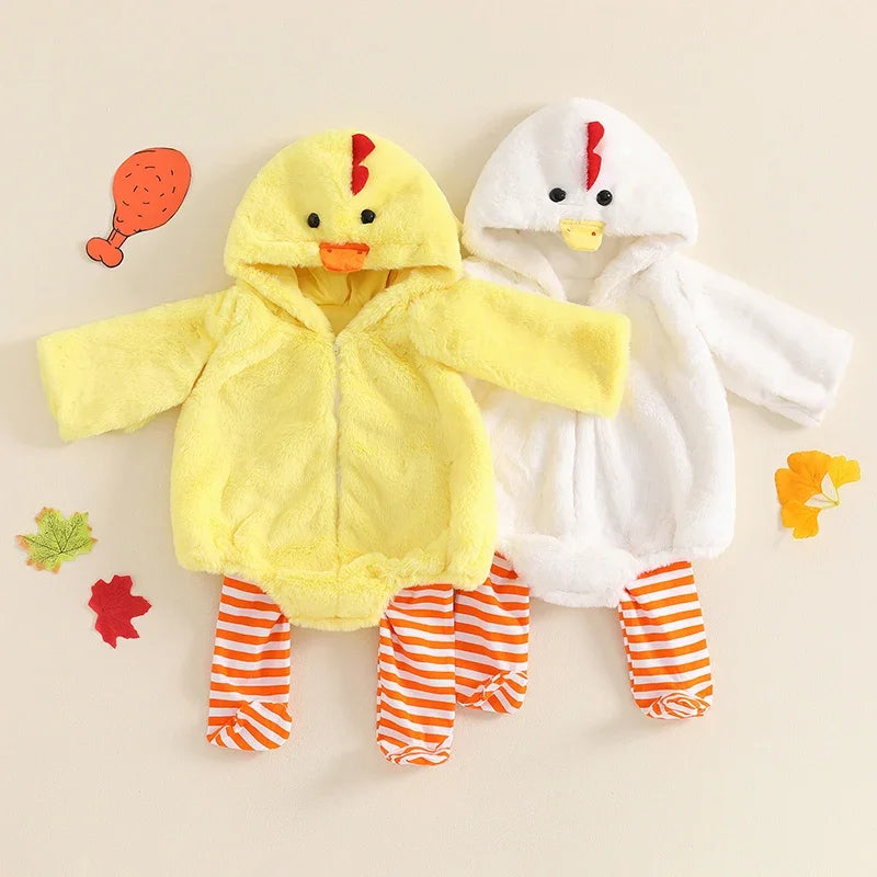 イベント装飾・ハロウィングッズ｜ひよこロンパースセット（0～３歳）