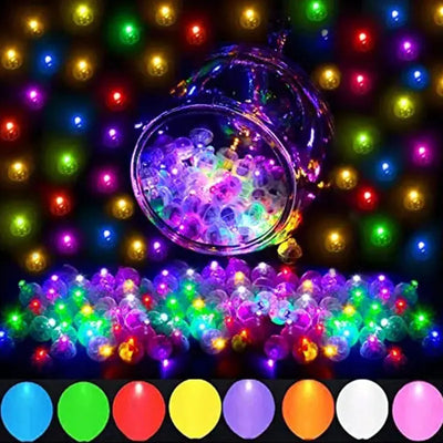 【イベント・ハロウィン装飾】ミニLEDボールランプ(50個入り)
