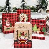 イベント・クリスマス装飾｜クリスマスクラフト紙ギフトバッグセット(4枚入)