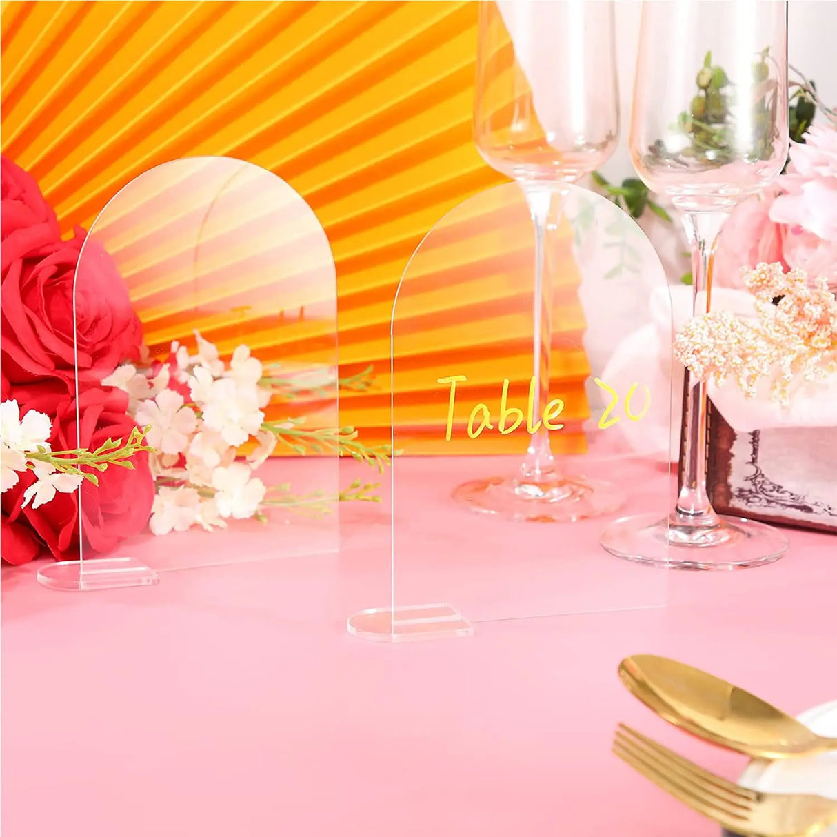 イベント・結婚式装飾｜アクリルアーチサイン スタンド付き 5・10個セット