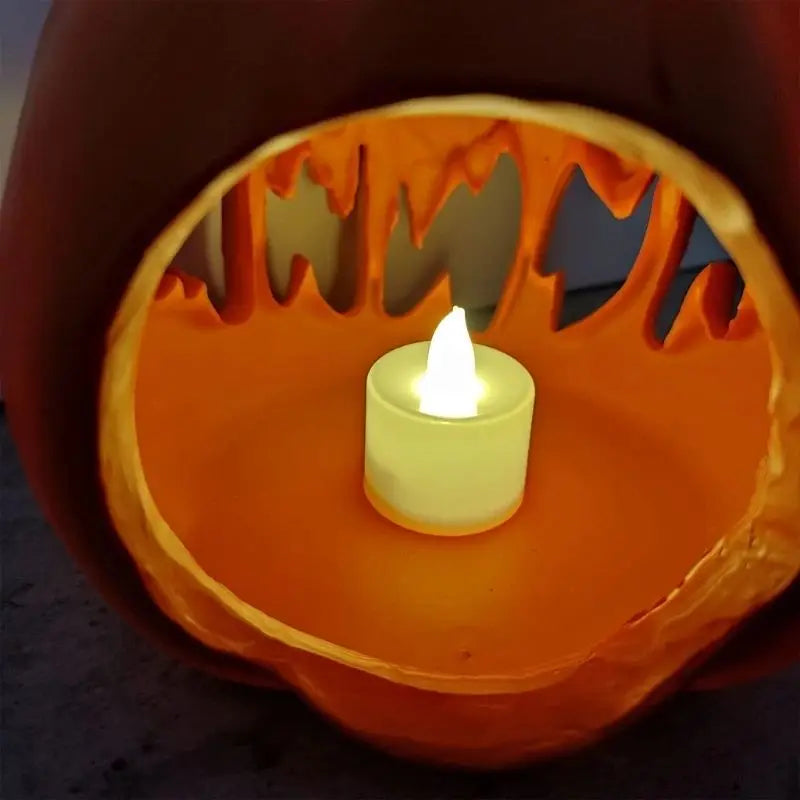 ハロウィン用スカルデザインかぼちゃライト