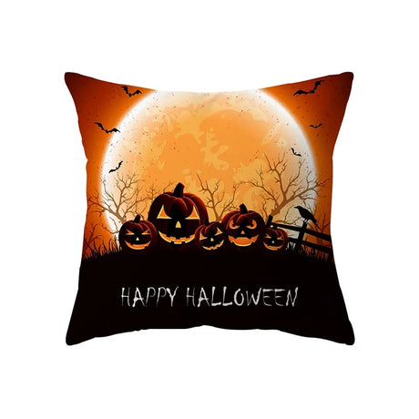 イベント・ハロウィングッズ｜スカルパンプキンクッションカバー