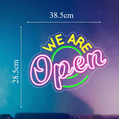 WE ARE Open ネオンサイン（ネオン看板）LEDライトト