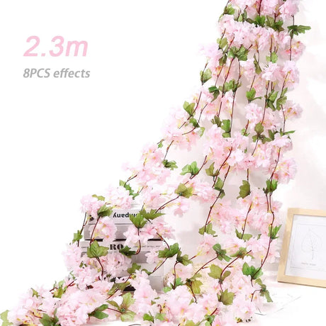 パーティー・インテリア装飾｜造花 桜ガーランド（1.8M/2.3M）