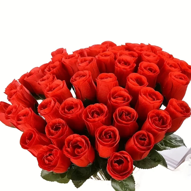 布製ローズ造花ブーケ20個セット