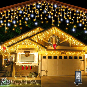 イベント・クリスマス装飾｜LEDつらら型  屋外用カーテンライト(幅4M～32M）