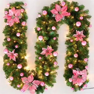 イベント・クリスマス装飾｜LED付き2.7mクリスマスガーランド