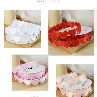 バレンタインハートサテンリボン 10ヤード｜誉PRINTING