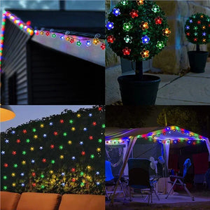 イベント・クリスマス装飾｜屋外用ソーラー式LEDライト 8モード (5m/7m/12m)