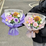 手作りかぎ針編みの花束 母の日ギフト