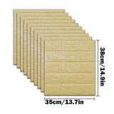 【DIY用】レンガ風ステッカー 35x38cm(10pcs）
