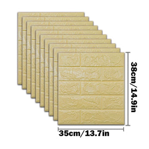 【DIY用】レンガ風ステッカー 35x38cm(10pcs）