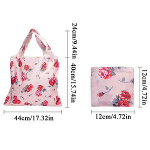 |ノベルティ用品 | コンパクト収納 花柄エコバッグ | 44×40c