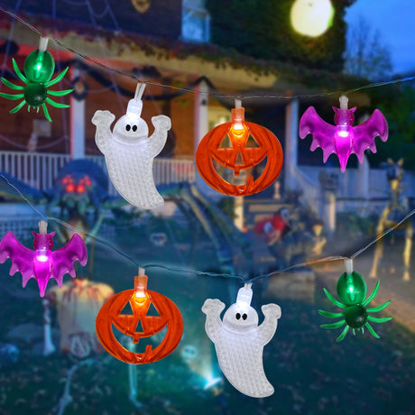 イベント・ハロウィン装飾｜3DストリングライトLED電池式