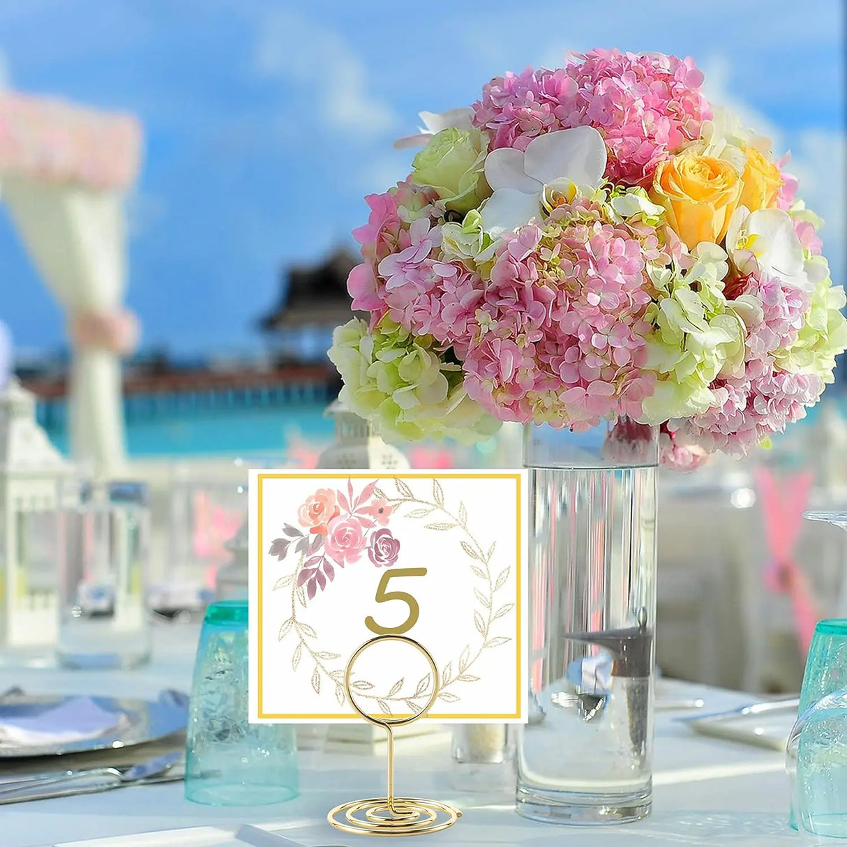 イベント・結婚式装飾｜円形ワイヤーフォトホルダー10個セット