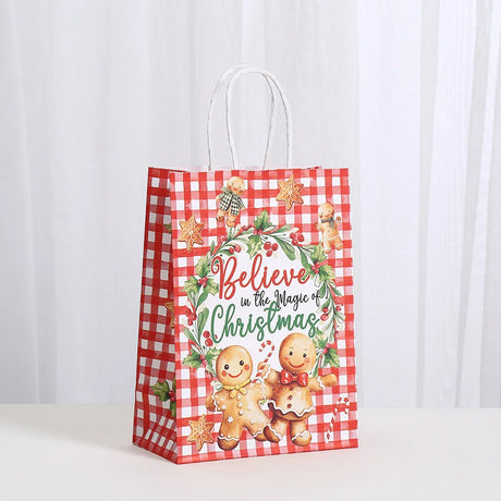 イベント・クリスマス装飾｜紙製クリスマスギフトラッピングバッグ（6個入）
