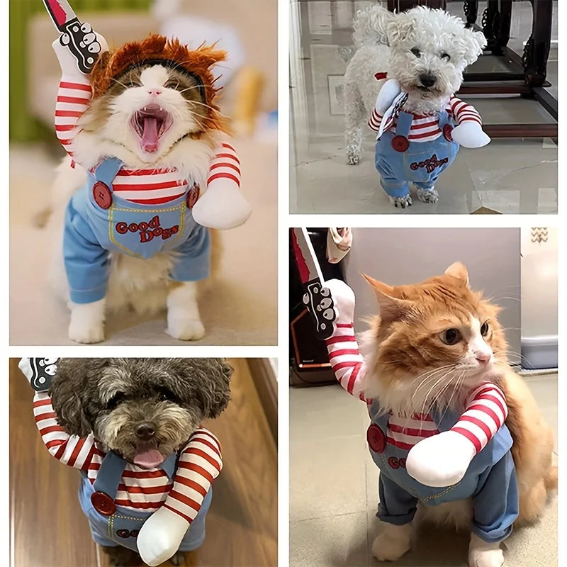 イベント・ハロウィングッズ｜犬コスチューム 血まみれ人形