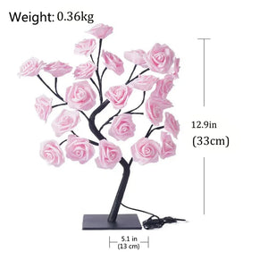 イベント・パーティー装飾｜LEDローズフラワーテーブルラン(高さ33cm）