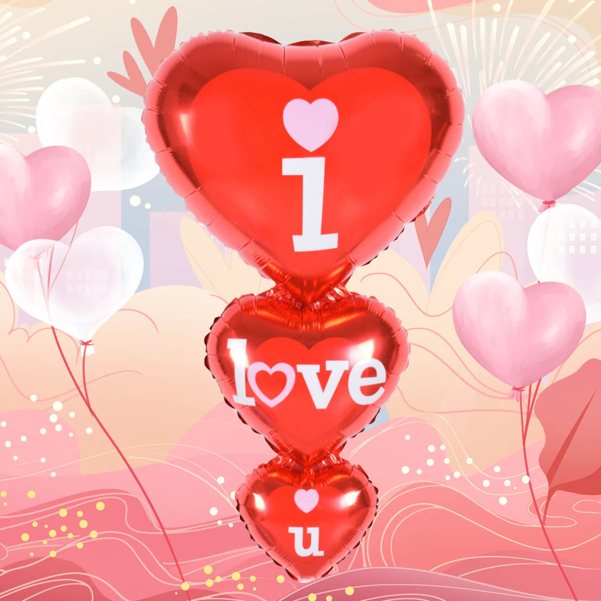 100cmクマのハグ「I Love You」バルーン