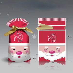 イベント・クリスマス装飾｜ビニール製 クリスマス柄ギフト用バッグ(5個入)