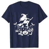 イベント・ハロウィングッズ｜レディース ハロウィン魔女柄Tシャツ (S～XXL)