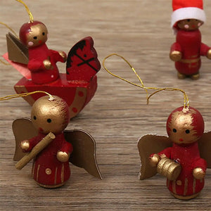 イベント・クリスマス装飾｜12個入り 木製クリスマスオーナメントセット